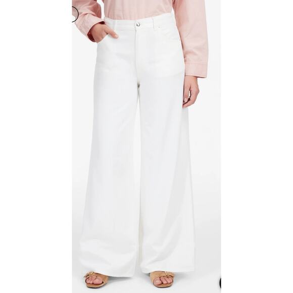 Madewell Superwide-Leg Jeans: Airy Denim Edition in Tile White Size 32 - Picture 2 of 13
